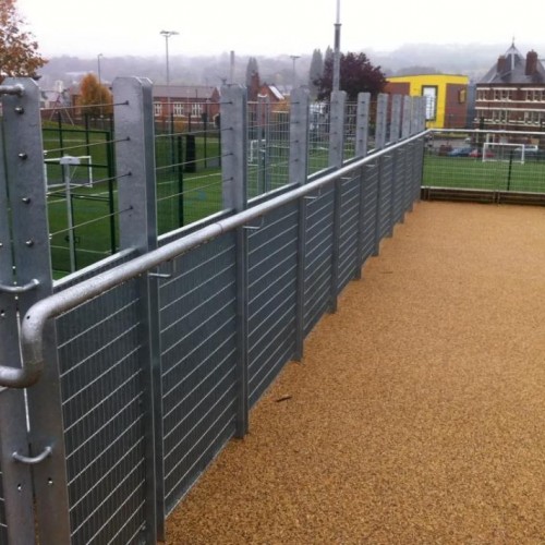 Galvanised Mesh Security Screens, Terrace Balustrades and Twin Handrails (Sheffield Youth Centre) Galvanised Mesh Security Screens, Terrace Balustrades and Twin Handrails (Sheffield Youth Centre)